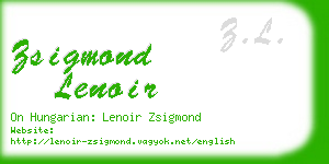 zsigmond lenoir business card